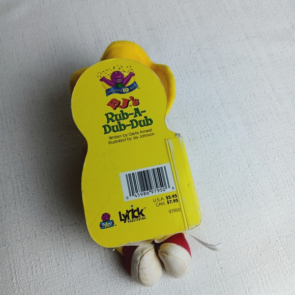 BJ's Rub-A-Dub-Dub plush and cardboard book Barney and friends Vintage 90s . - Picture 9 of 9